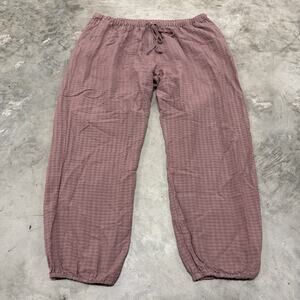 Anthropologie SATURDAY SUNDAY Pajama Pants Bottoms Lounge Pink Mauve Knit Size L